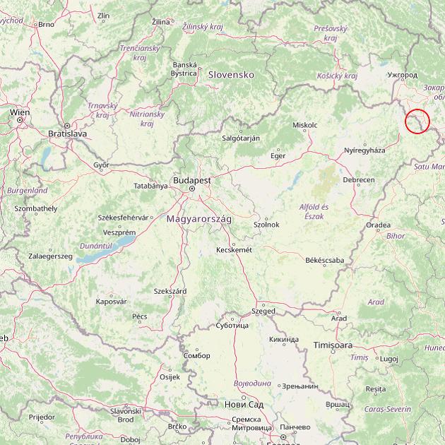 A Csaroda település helye Magyarországon térkép