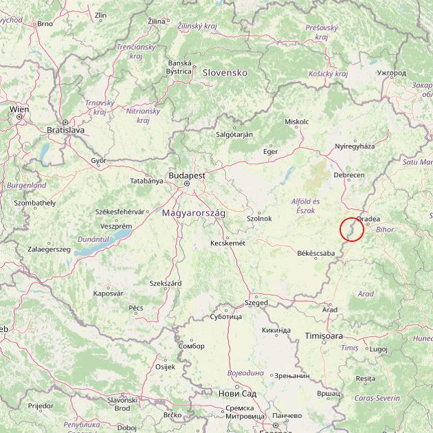 A Biharugra település helye Magyarországon térkép