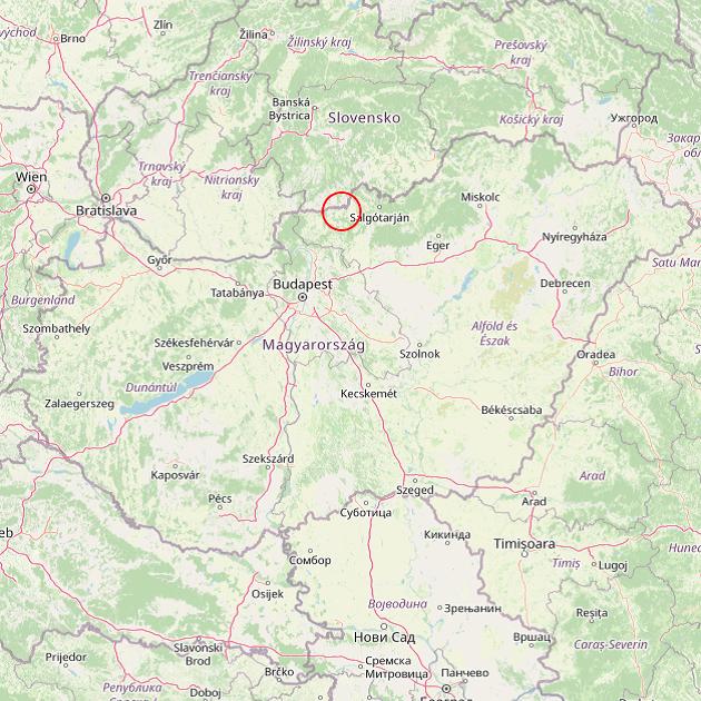 A Nógrádmarcal település helye Magyarországon térkép