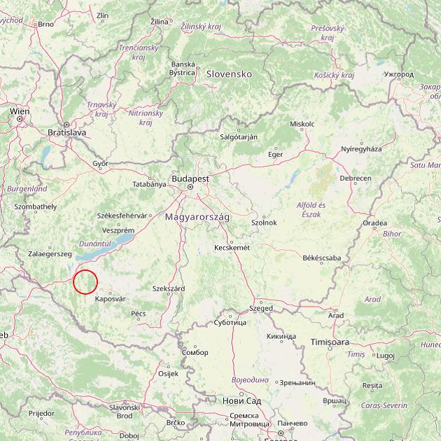 A Szenyér település helye Magyarországon térkép
