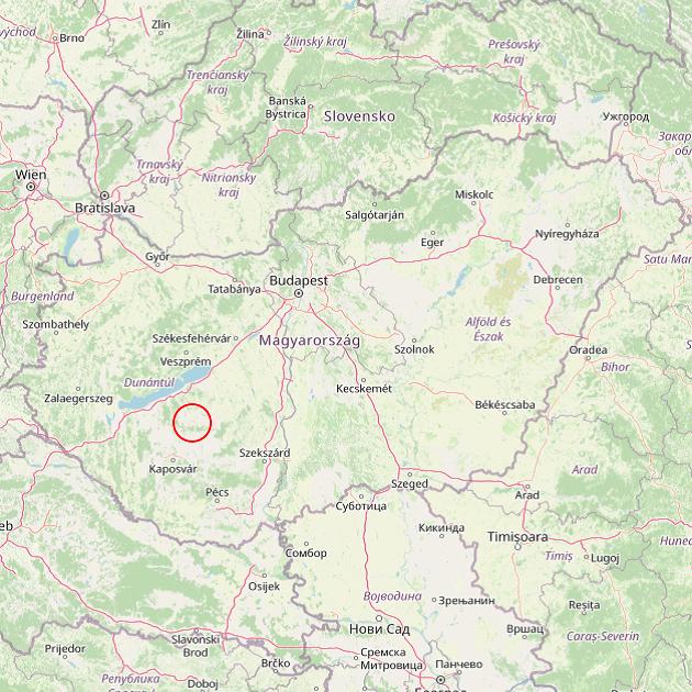 A Somogyacsa település helye Magyarországon térkép
