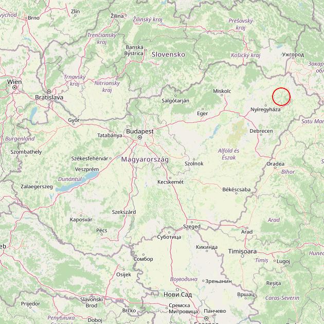 A Ramocsaháza település helye Magyarországon térkép