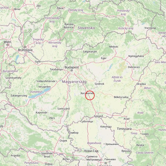 A Kunszállás település helye Magyarországon térkép