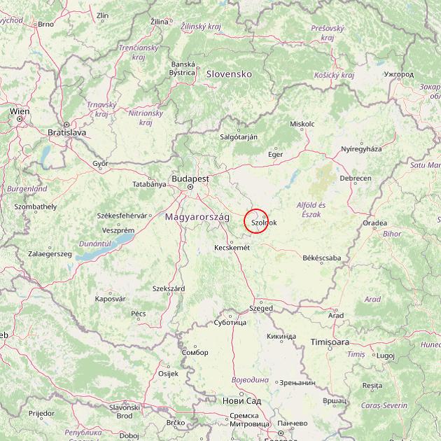 A Kőröstetétlen település helye Magyarországon térkép