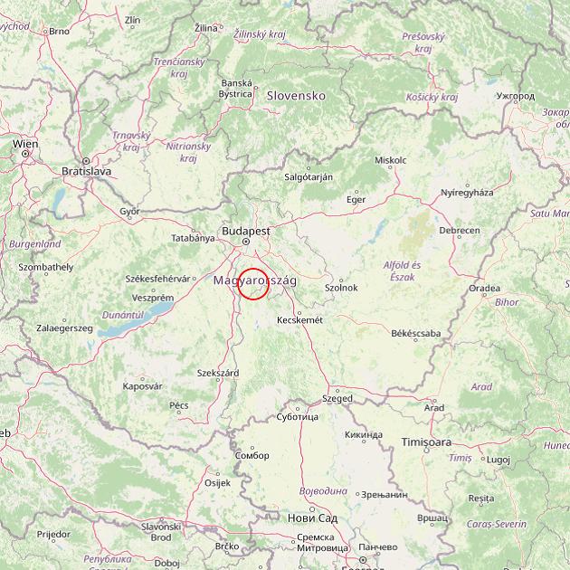 A Apaj település helye Magyarországon térkép