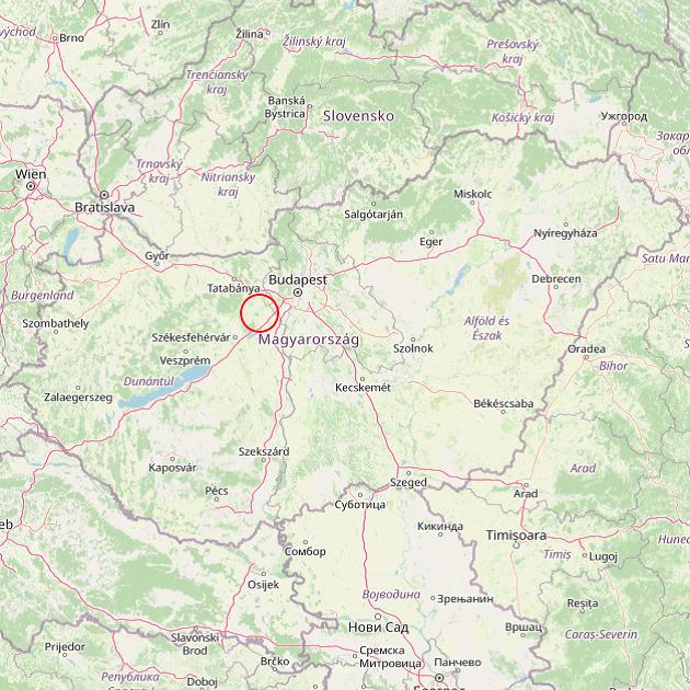 A Vereb település helye Magyarországon térkép