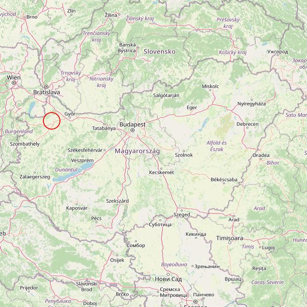 A Rábacsanak település helye Magyarországon térkép