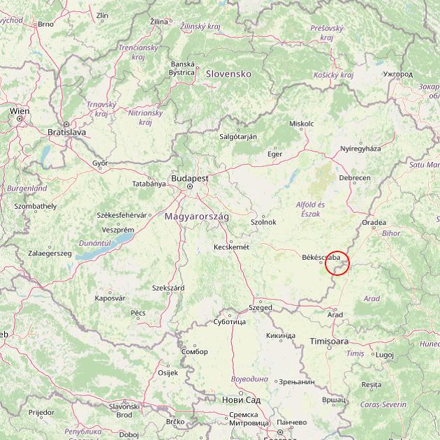 A Gyula település helye Magyarországon térkép