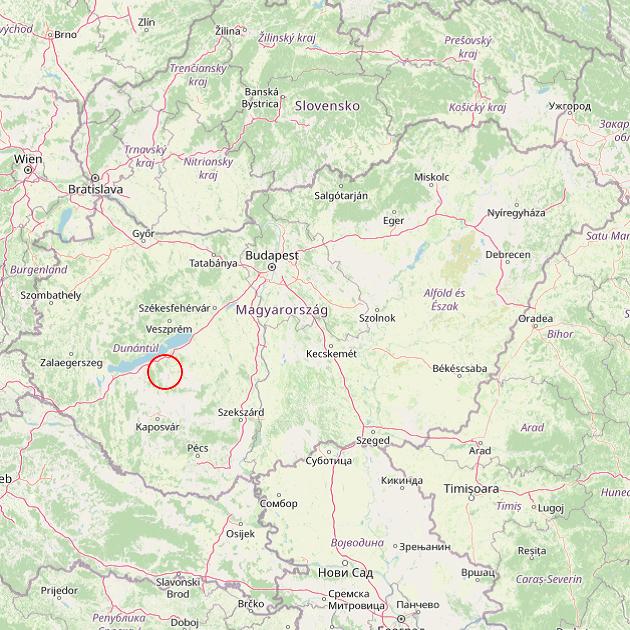 A Karád település helye Magyarországon térkép