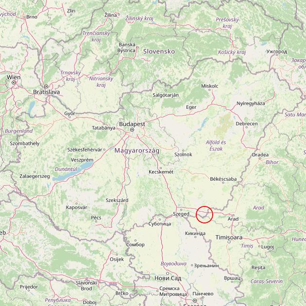 A Magyarcsanád település helye Magyarországon térkép