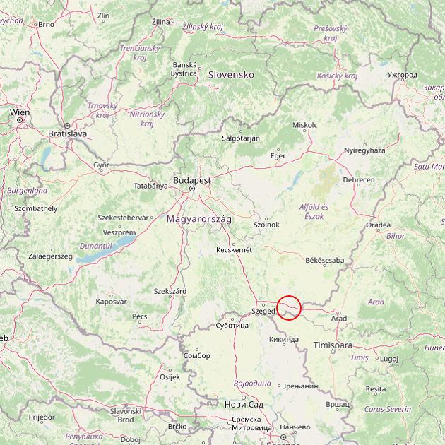 A Makó település helye Magyarországon térkép