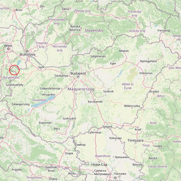 A Harka település helye Magyarországon térkép