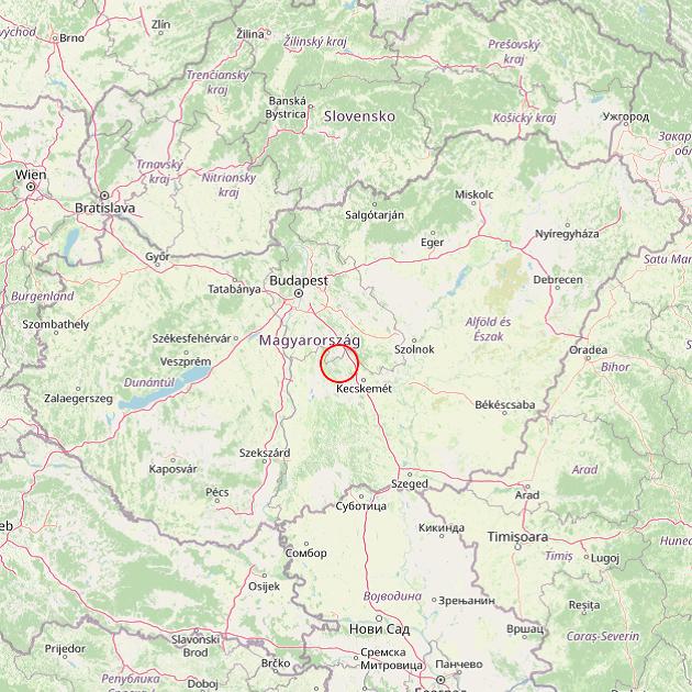A Kunbaracs település helye Magyarországon térkép