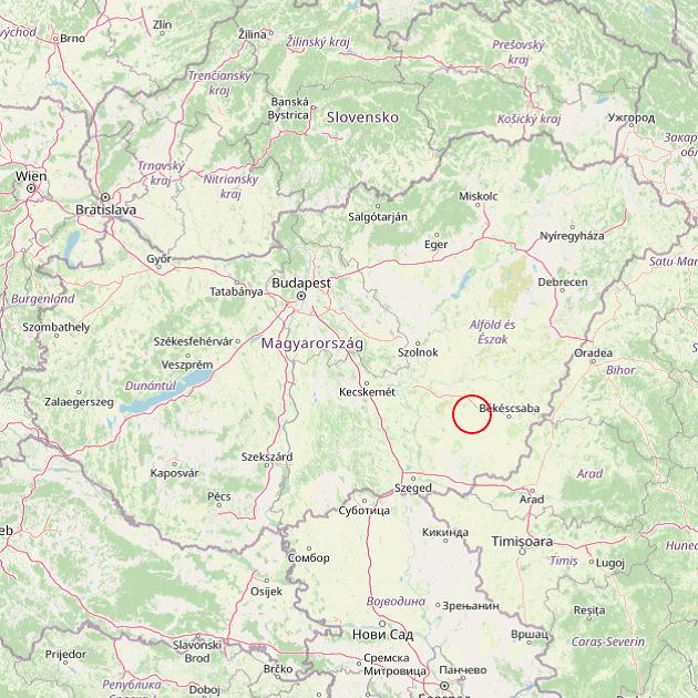 A Nagyszénás település helye Magyarországon térkép