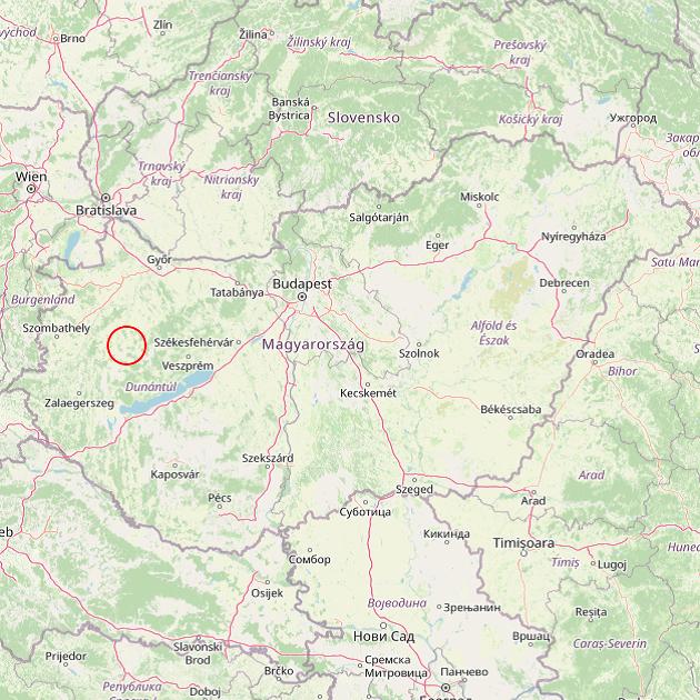A Karakószörcsök település helye Magyarországon térkép